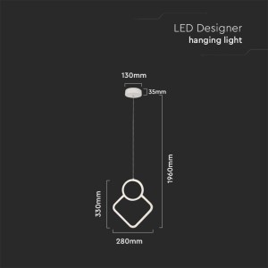 Lampadario LED a sospensione 12W Bianco V-TAC VT-7917 - foto 7