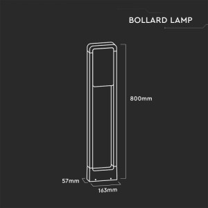 Paletto LED da giardino 10W IP65 bianco V-TAC VT-33-W - foto 2