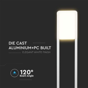 Paletto LED da giardino 10W IP65 bianco V-TAC VT-33-W - foto 7