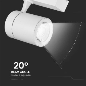 Faretto LED 35W 20° per binario trifase bianco V-TAC VT-4536 - foto 5