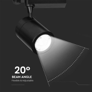 Faretto LED per binario trifase 35W 20° nero V-TAC VT-4536 - foto 5