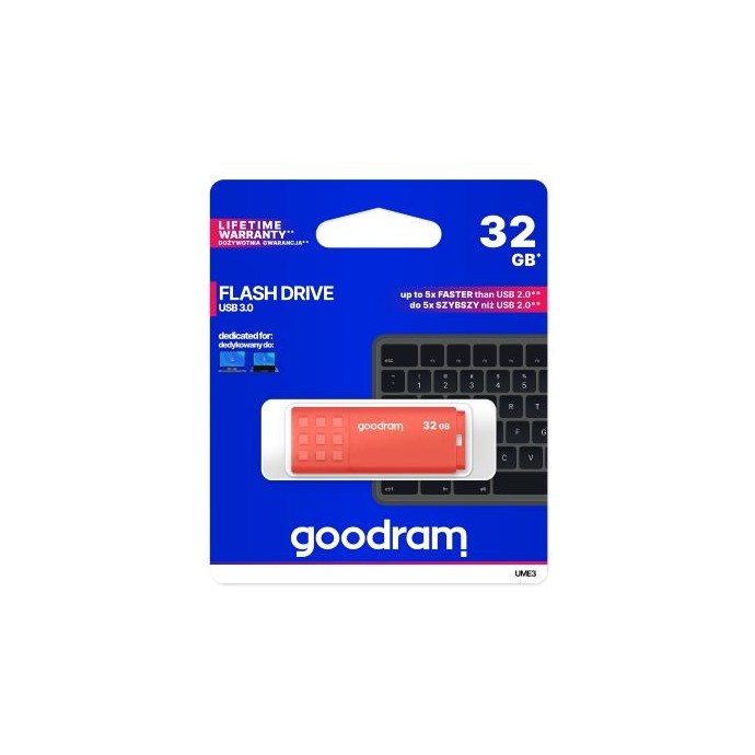 Pendrive GoodRAM 32GB UME3 orange USB 3.0 - retail blister Pendrive GoodRAM 32GB UME3 orange USB 3.0 - retail blister