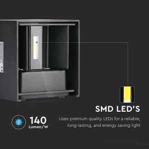 Applique LED da esterno 5W IP65 nera V-TAC VT-759-B - foto 4