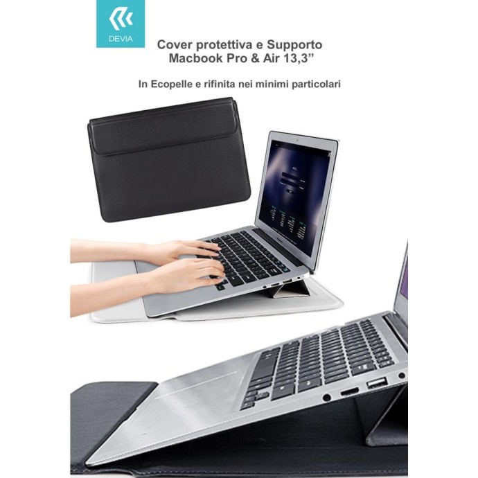 Cover protettiva per Macbook Pro e Air 13,3 2020 colore Nera Cover protettiva per Macbook Pro e Air 13,3 2020 colore Nera