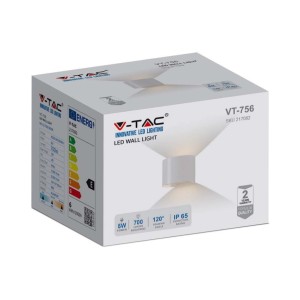 Applique LED da esterno doppio COB 5W IP65 bianca V-TAC VT-756-W - foto 3