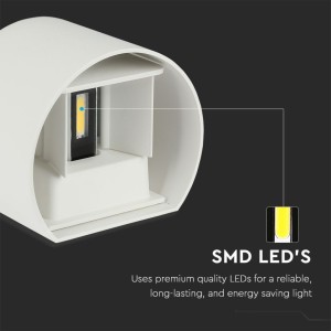 Applique LED da esterno doppio COB 5W IP65 bianca V-TAC VT-756-W - foto 4