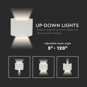 Applique LED da esterno doppio COB 5W IP65 bianca V-TAC VT-756-W - foto 5