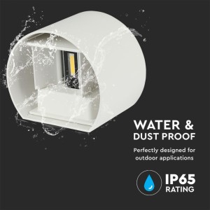 Applique LED da esterno doppio COB 5W IP65 bianca V-TAC VT-756-W - foto 6
