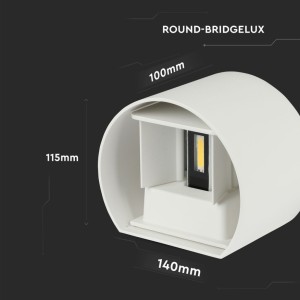 Applique LED da esterno doppio COB 5W IP65 bianca V-TAC VT-756-W - foto 9