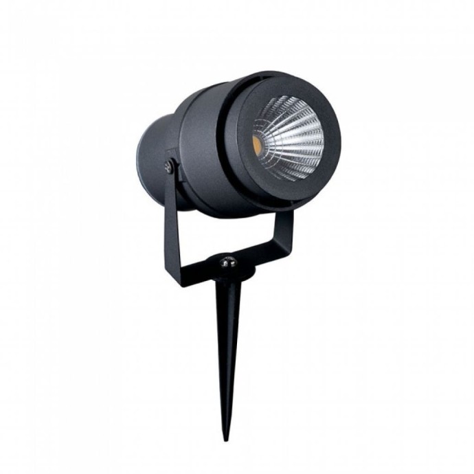 Faretto LED da giardino con picchetto 12W IP65 grigio V-TAC VT-857-G
