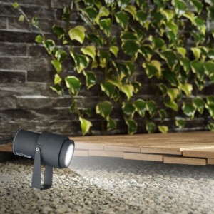 Faretto LED da giardino con picchetto 12W IP65 grigio V-TAC VT-857-G - foto 4