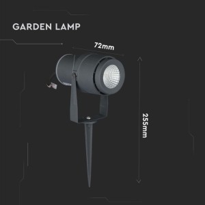 Faretto LED da giardino con picchetto 12W IP65 grigio V-TAC VT-857-G - foto 12