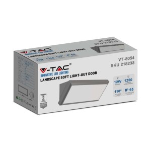 Applique LED da esterno 12W IP65 grigia V-TAC VT-8054-N - foto 3