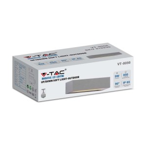 Applique LED da esterno 9W IP65 grigia V-TAC VT-8056 - foto 3