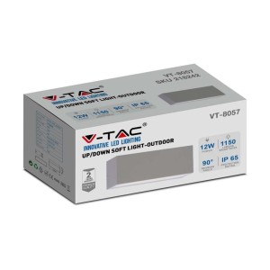 Applique LED da esterno 12W IP65 grigia V-TAC VT-8057 - foto 3