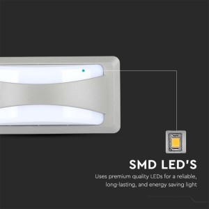 Applique LED da esterno 12W IP65 grigia V-TAC VT-8058 - foto 4