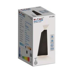 Applique LED da esterno 4W IP65 nero V-TAC VT-826-B-N - foto 4