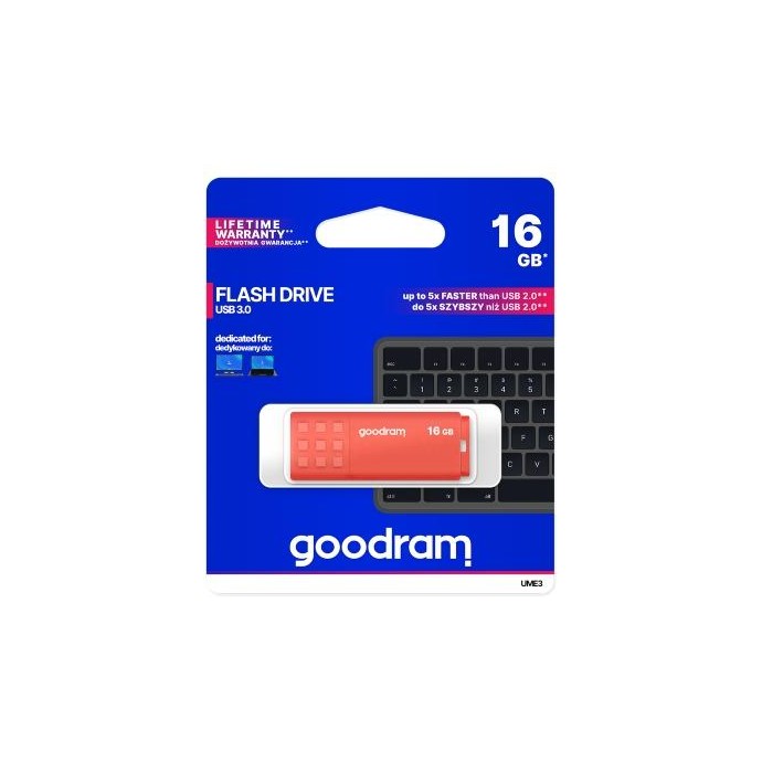Pendrive GoodRAM 64GB UME3 orange USB 3.0 - retail blister Pendrive GoodRAM 64GB UME3 orange USB 3.0 - retail blister