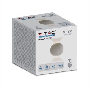 Applique LED da esterno 4W IP65 bianca V-TAC VT-836 - foto 3