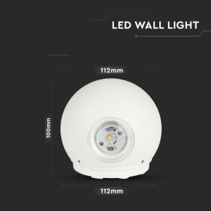 Applique LED da esterno 4W IP65 bianca V-TAC VT-836 - foto 7