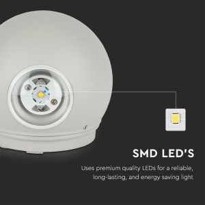 Applique LED da esterno 4W IP65 grigia V-TAC VT-836 - foto 4
