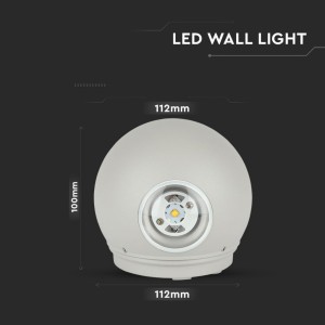Applique LED da esterno 4W IP65 grigia V-TAC VT-836 - foto 7
