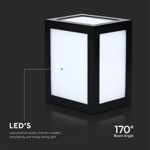 Applique LED da esterno 12W IP65 nera V-TAC VT-822 - foto 6