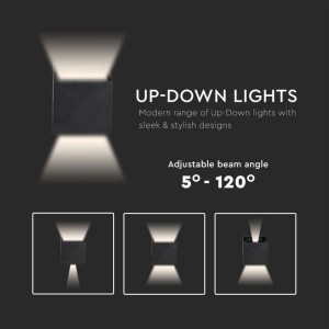 Applique LED da esterno 11W IP65 Up&Down nera V-TAC VT-759-12-B - foto 7