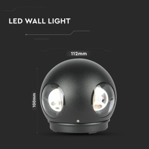 Applique LED da esterno 4W IP65 nera V-TAC VT-834-B - foto 6