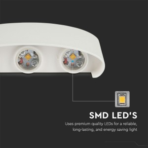 Applique LED da esterno 5W IP65 bianca doppio fascio V-TAC VT-846 - foto 4