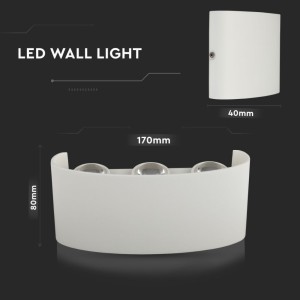 Applique LED da esterno 5W IP65 bianca doppio fascio V-TAC VT-846 - foto 8