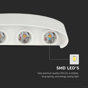 Applique LED da esterno 7W IP65 Up/Down bianca V-TAC VT-848 - foto 4