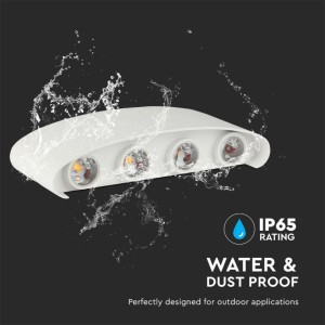 Applique LED da esterno 7W IP65 Up/Down bianca V-TAC VT-848 - foto 6