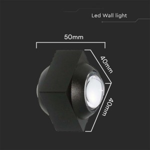 Applique LED da esterno 2W doppio fascio IP54 nera V-TAC VT-2503 - foto 6