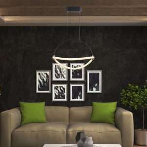 Lampadario LED a sospensione 12W nero V-TAC VT-10124 - foto 2