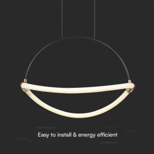 Lampadario LED a sospensione 12W nero V-TAC VT-10124 - foto 3