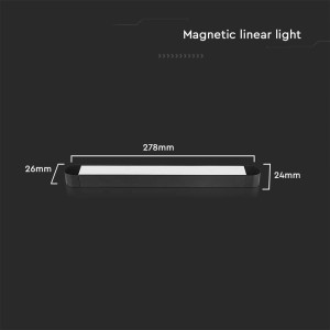 Faretto LED lineare da binario magnetico Slim 14W nero V-TAC VT-4211 - foto 9