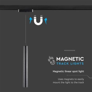 Faretto LED da binario magnetico 15W IP20 nero V-TAC VT-4214 - foto 4