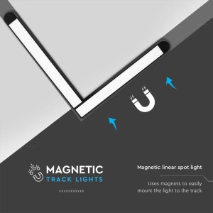 Faretto LED da binario magnetico 25W 48V nero V-TAC VT-42025 - foto 3