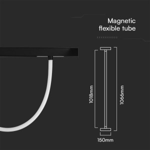 Tubo LED flessibile da binario 11W 48V nero V-TAC VT-42112 - foto 8