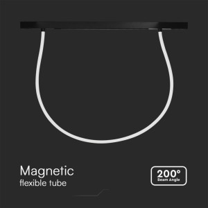 Illuminazione da binario tubo LED flessibile 23W 48V nero V-TAC VT-42024 - foto 5
