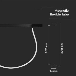 Illuminazione da binario tubo LED flessibile 23W 48V nero V-TAC VT-42024 - foto 8
