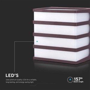 Applique LED da esterno 8W IP65 marrone V-TAC VT-732 - foto 5