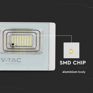 Faro LED solare 20W con telecomando IP65 bianco V-TAC VT-60W - foto 5