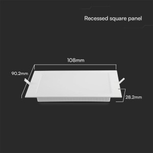 Pannello LED da incasso 3W 330 lm 80x80 mm bianco V-TAC VT-61003 - foto 8