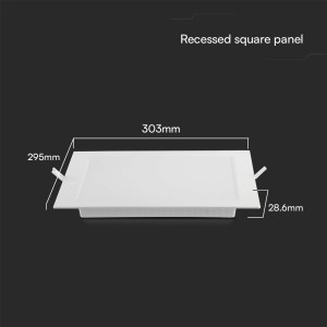 Pannello LED da incasso 24W quadrato 280mm Bianco V-TAC VT-61024 - foto 8
