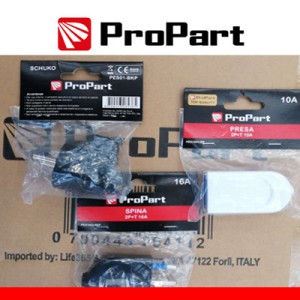 Adattatore schuko/italiana presa 10A spina 16A bianco ProPart-El - foto 2