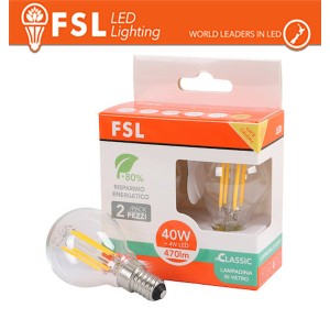 Lampadina LED filamento G45...