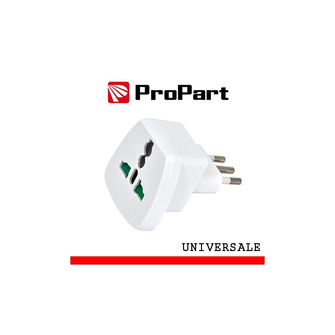 Adattatore universale 10A 250V Bianco ProPart-El