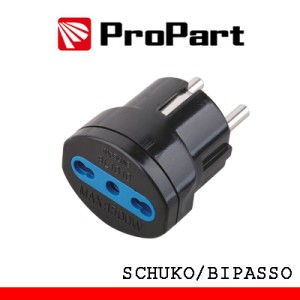 Adattatore bipasso Schuko...